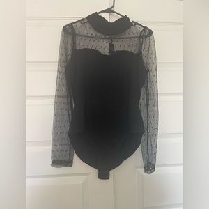 NWT blk dotted bodysuit